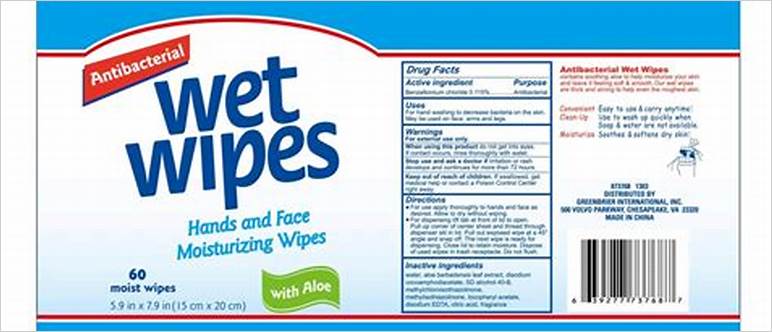 Wet wipes ingredients